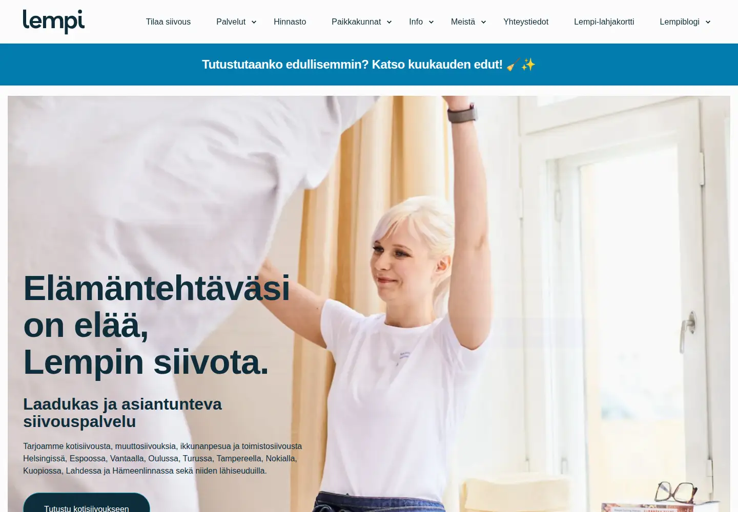 Captured homepage of lempi.fi in the current scan