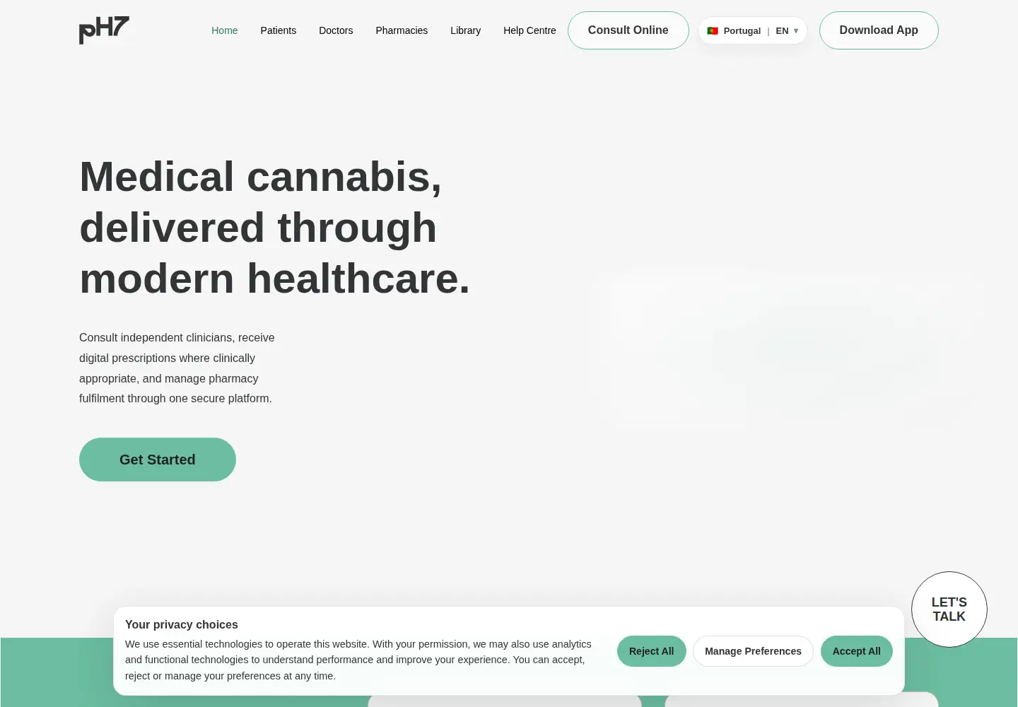 Screenshot of ph7.health