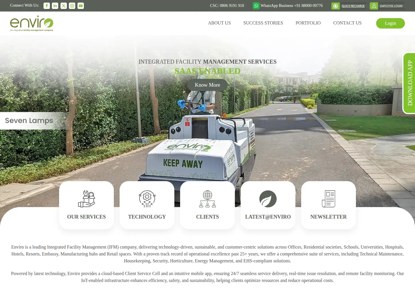 Captured homepage of enviroindia.in in the current scan