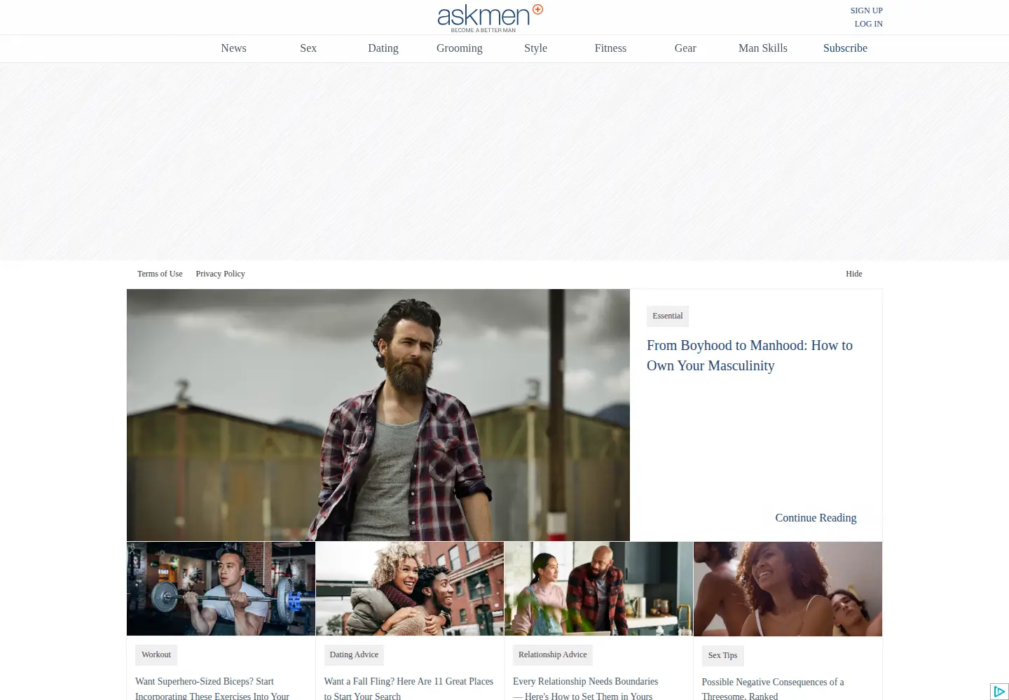 Screenshot of askmen.com