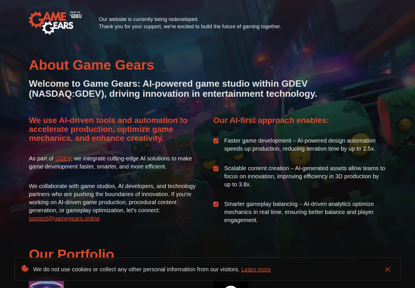 Screenshot of gamegears.online
