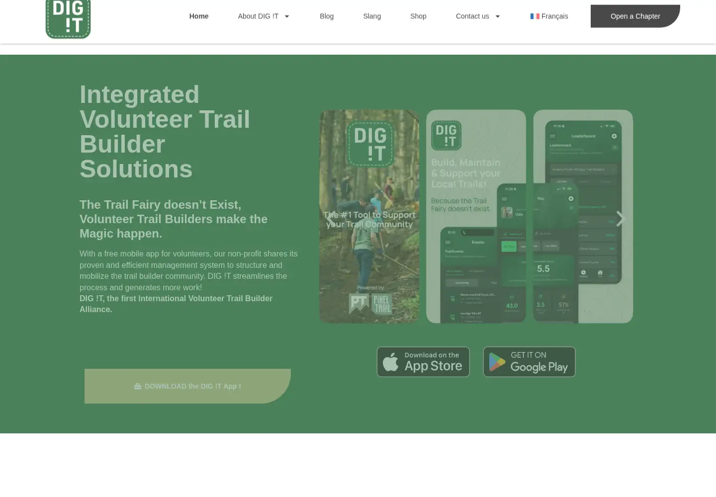 Screenshot of digittrailbuilders.org