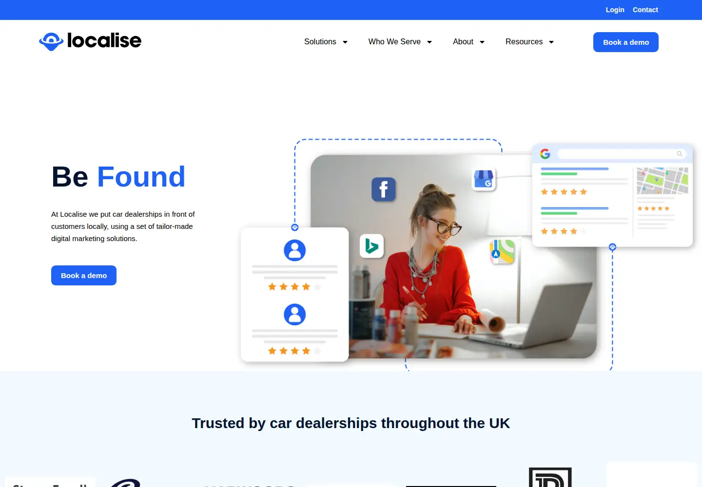 Captured homepage of localise.co.uk in the current scan