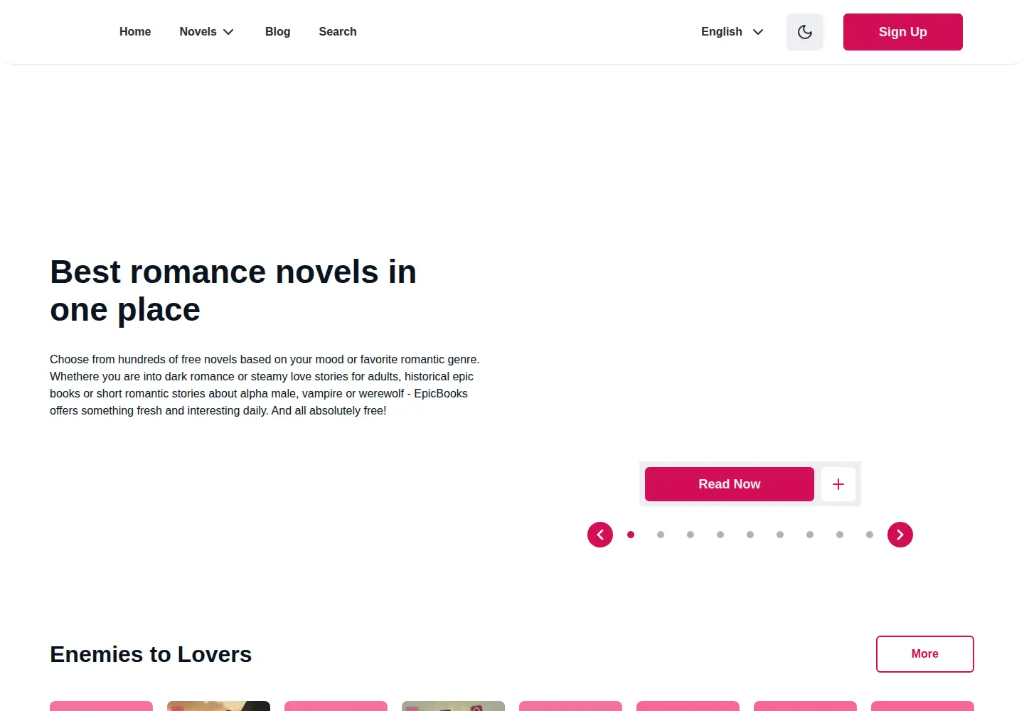 Captured homepage of epicbooks.app in the current scan