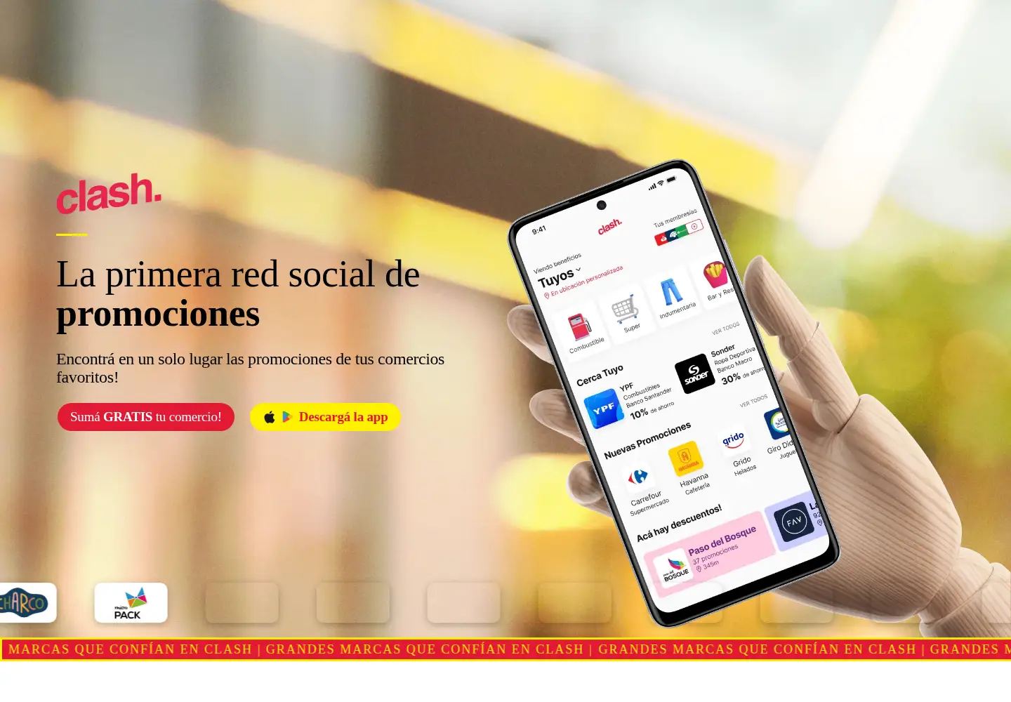 Captured homepage of clash.com.ar in the current scan