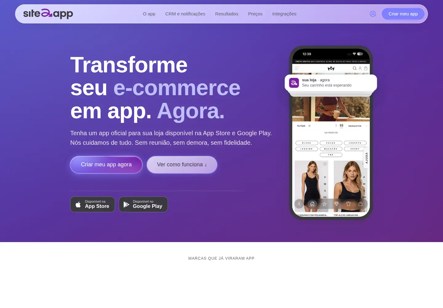 Screenshot of site2app.com.br