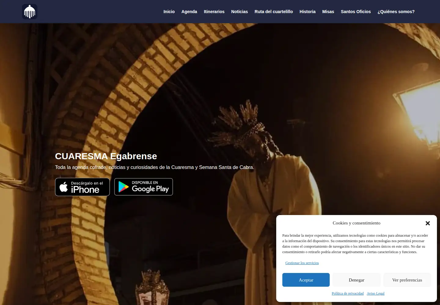 Screenshot of cuaresmaegabrense.com