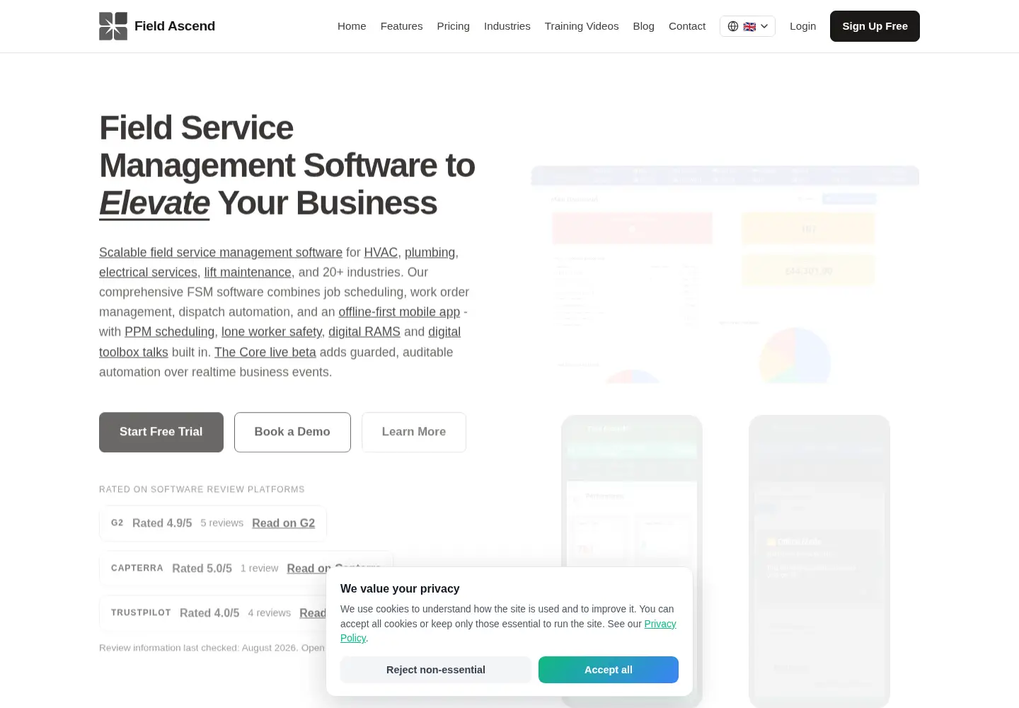 Screenshot of field-ascend.com