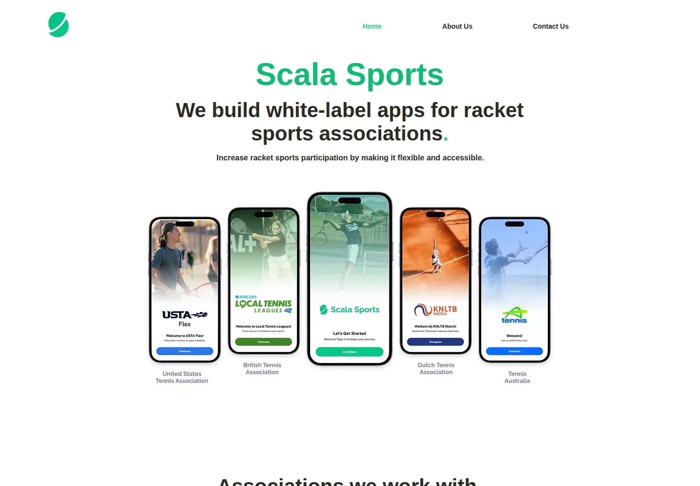 Screenshot of scalasports.com