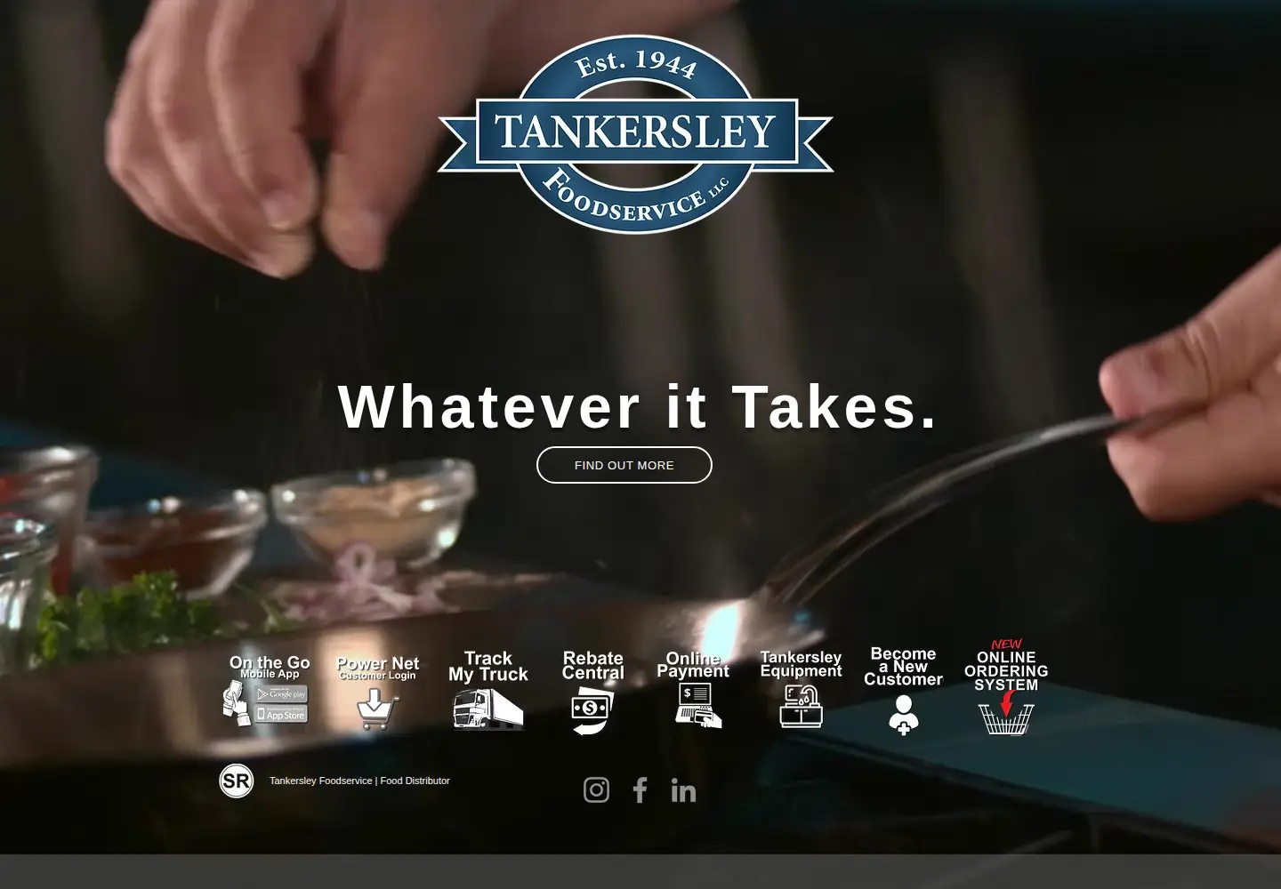 Screenshot of tankersleyfoods.com