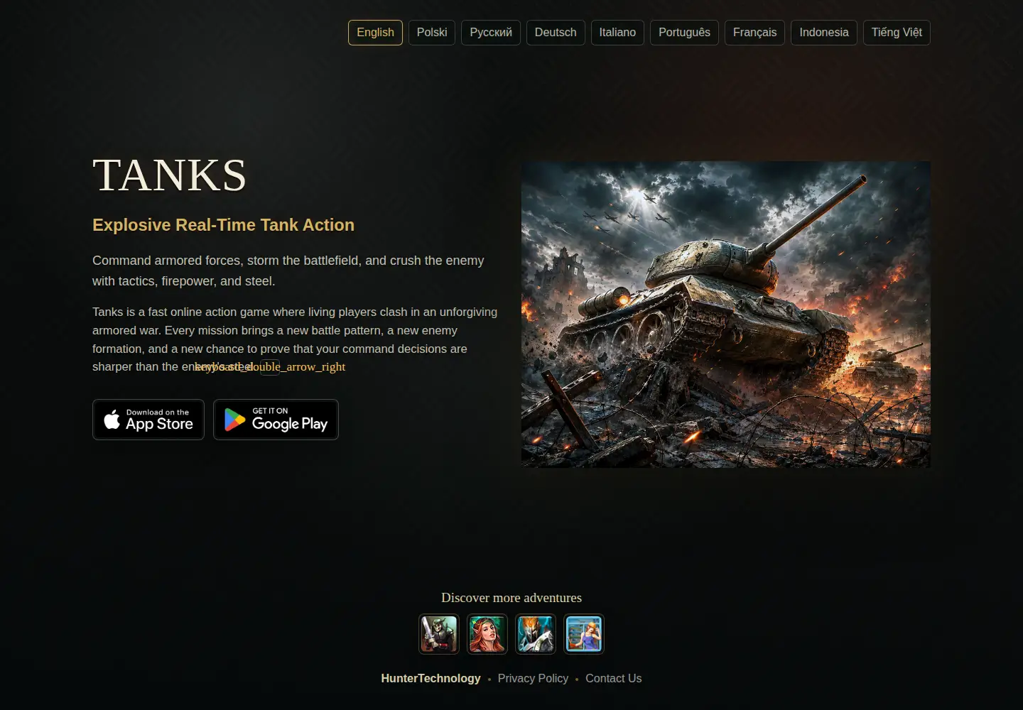 Screenshot of wartank.info