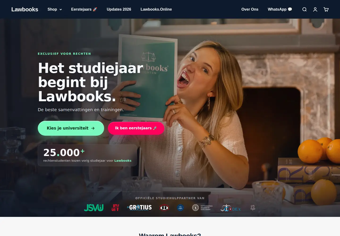 Captured homepage of lawbooks.nl in the current scan