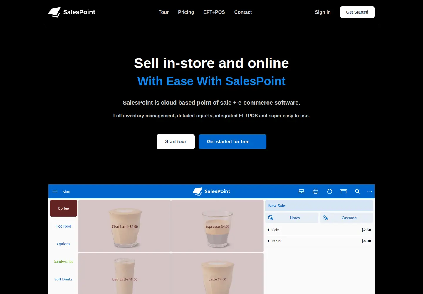 Captured homepage of salespoint.nz in the current scan