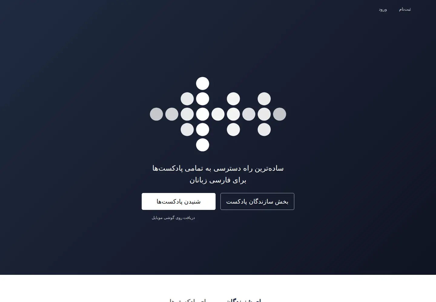 Captured homepage of dotcast.org in the current scan