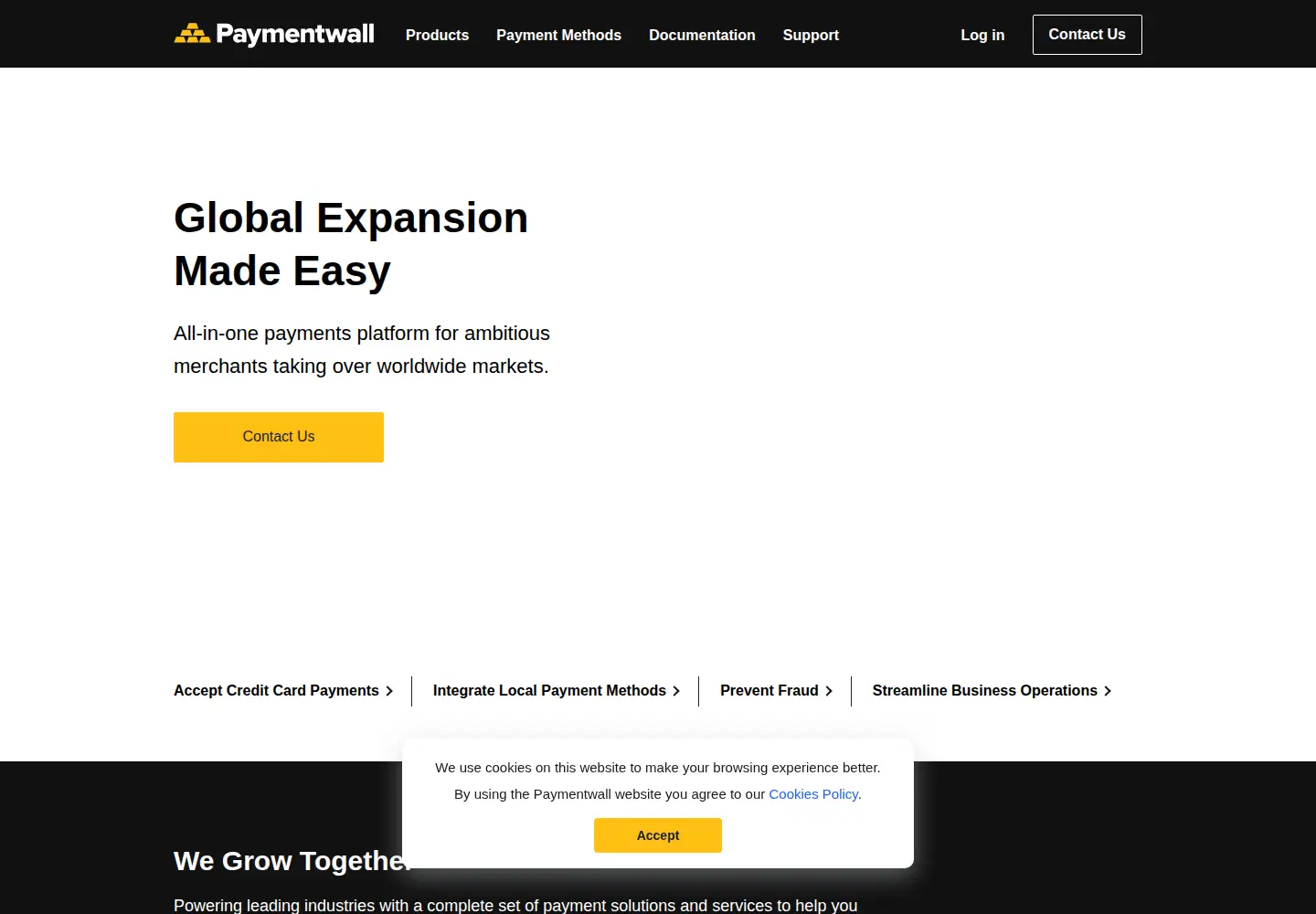 Screenshot of paymentwall.com