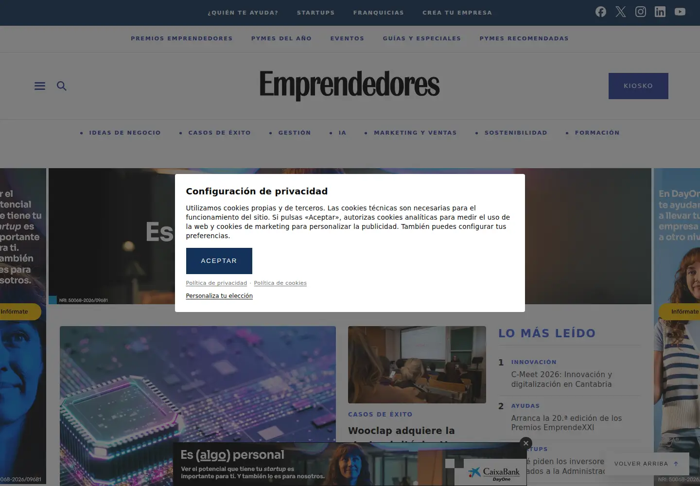 Screenshot of emprendedores.es