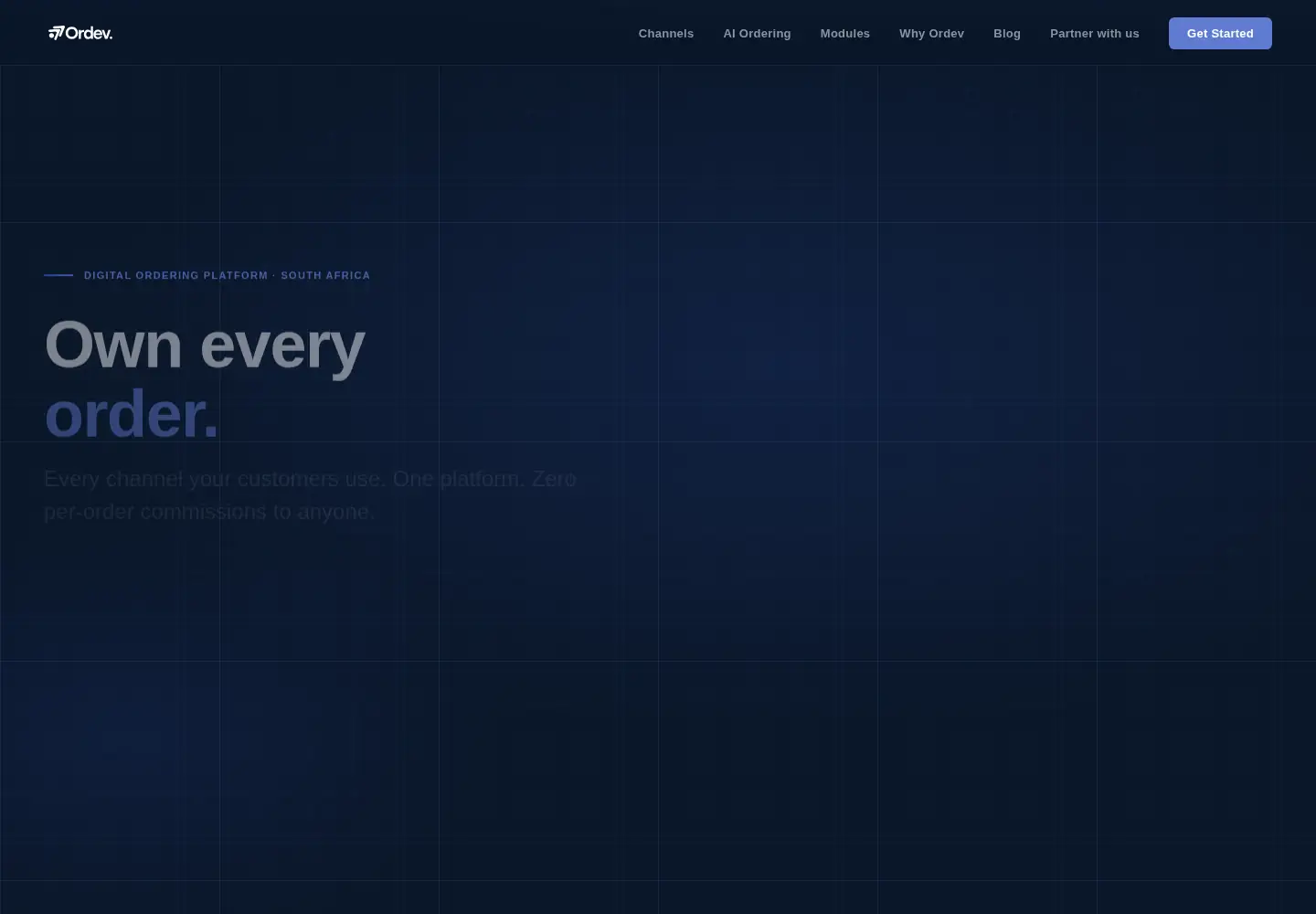 Screenshot of placeorder.co.za
