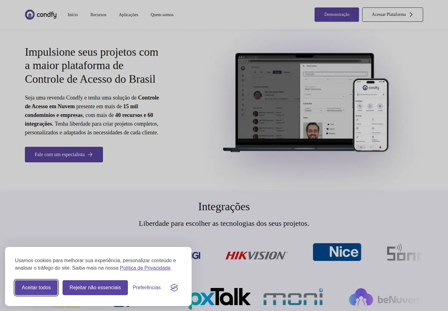 Screenshot of condfy.com.br
