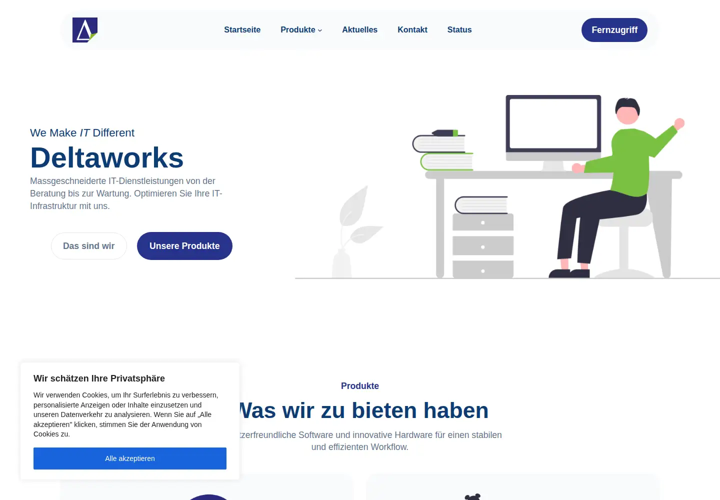 Screenshot of deltaworks.ch