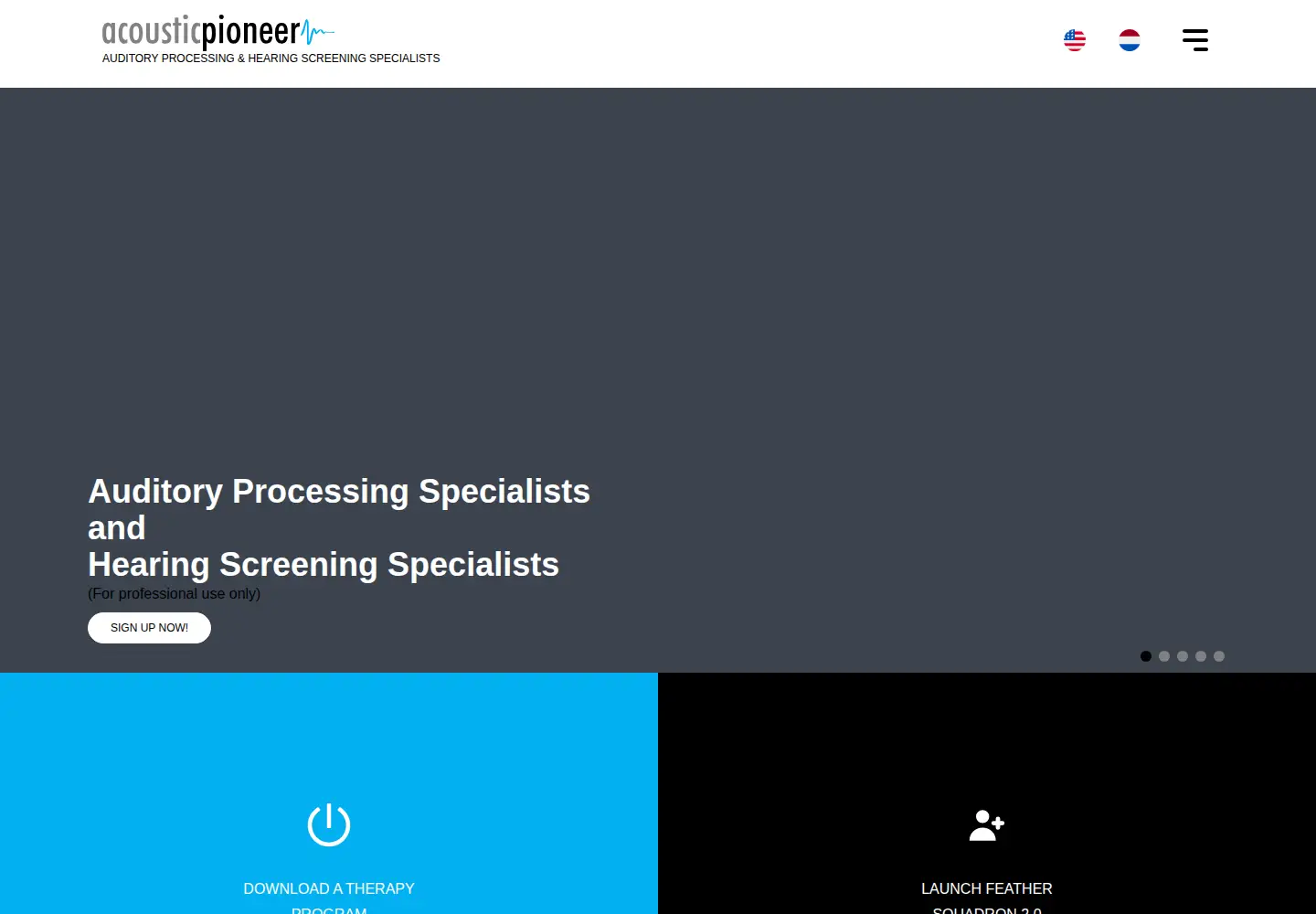 Screenshot of acousticpioneer.com