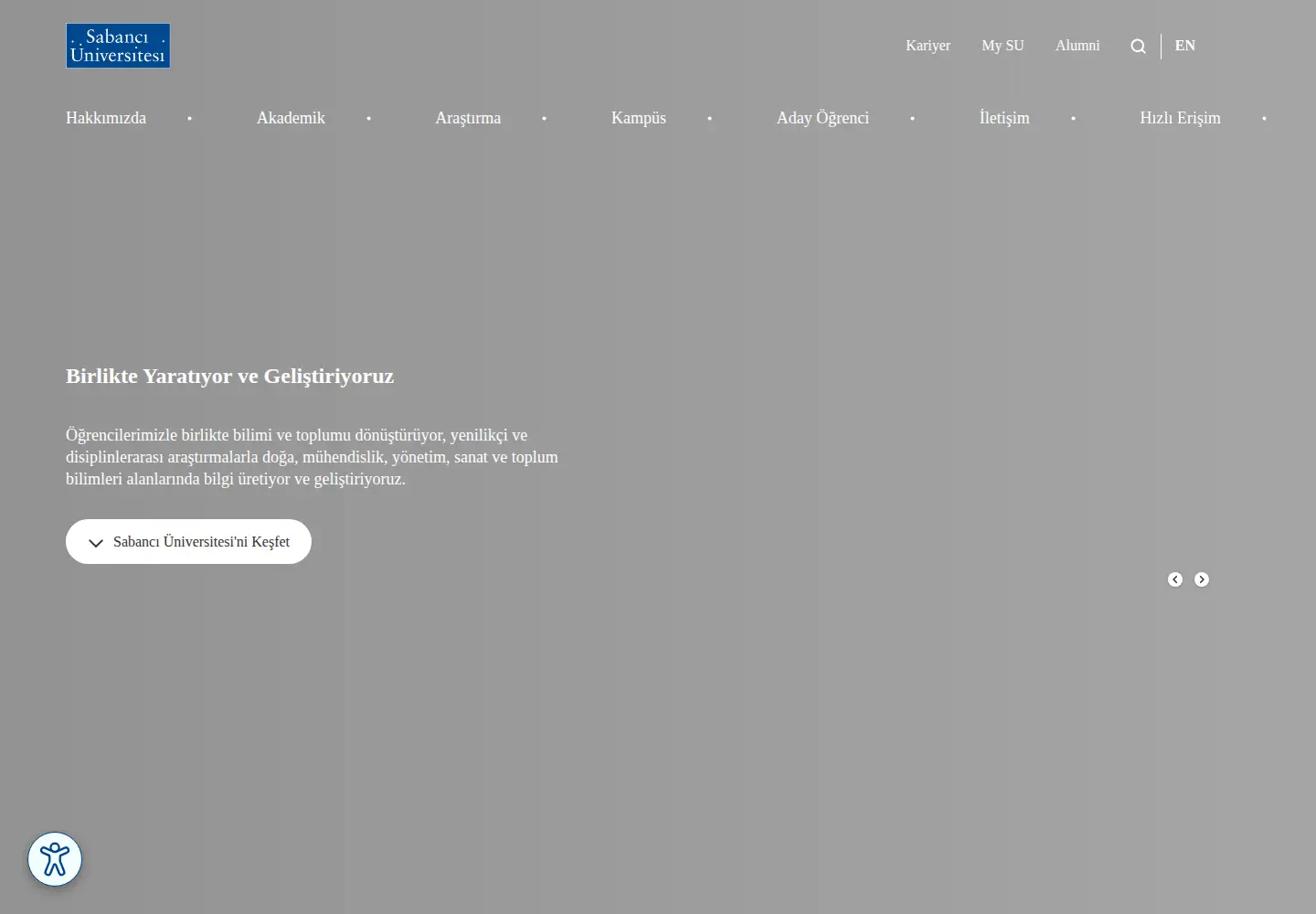 Screenshot of sabanciuniv.edu