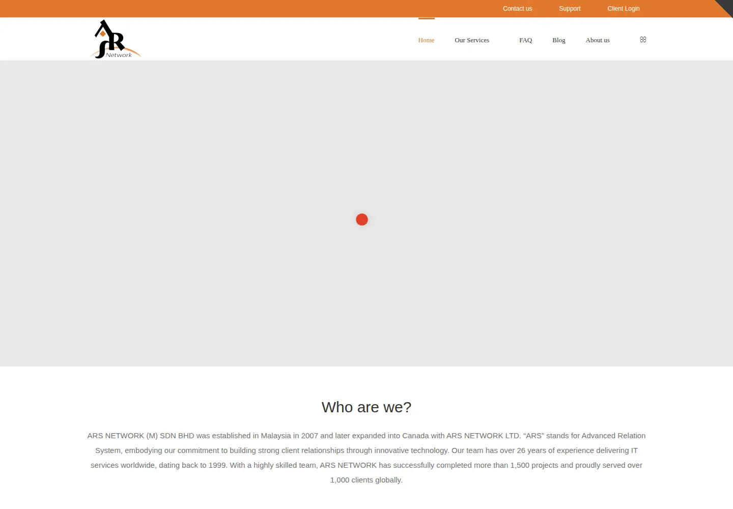 Screenshot of ars-network.com