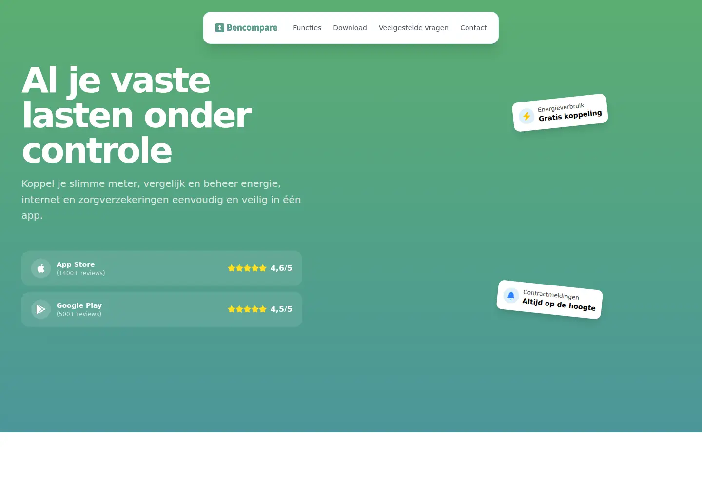 Screenshot of bencompare.com