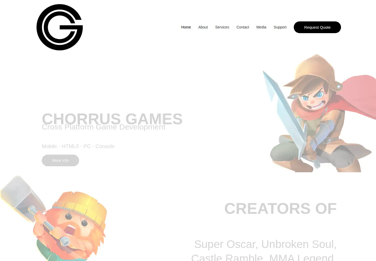 Screenshot of chorrusgames.com