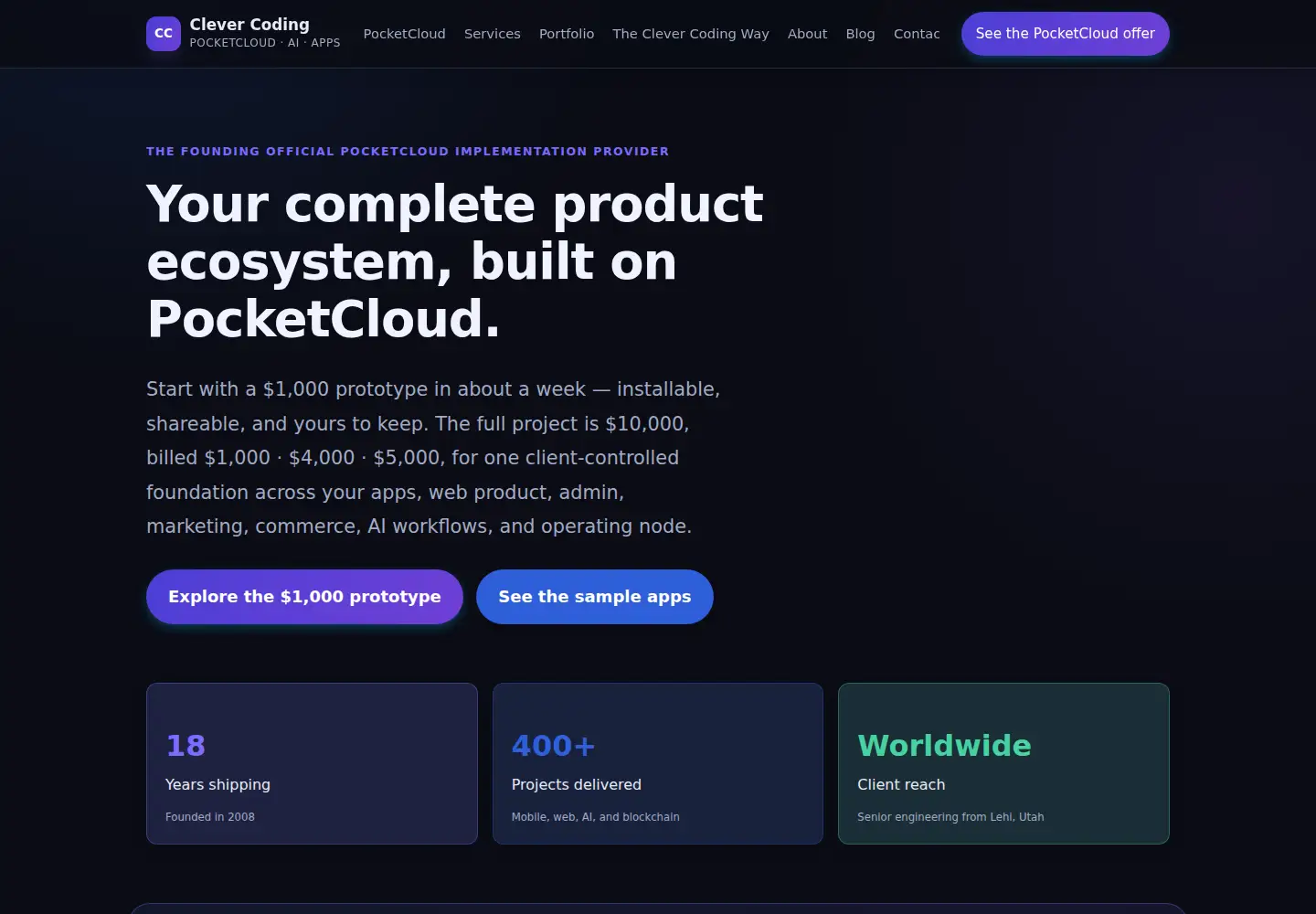Screenshot of clevercoding.com