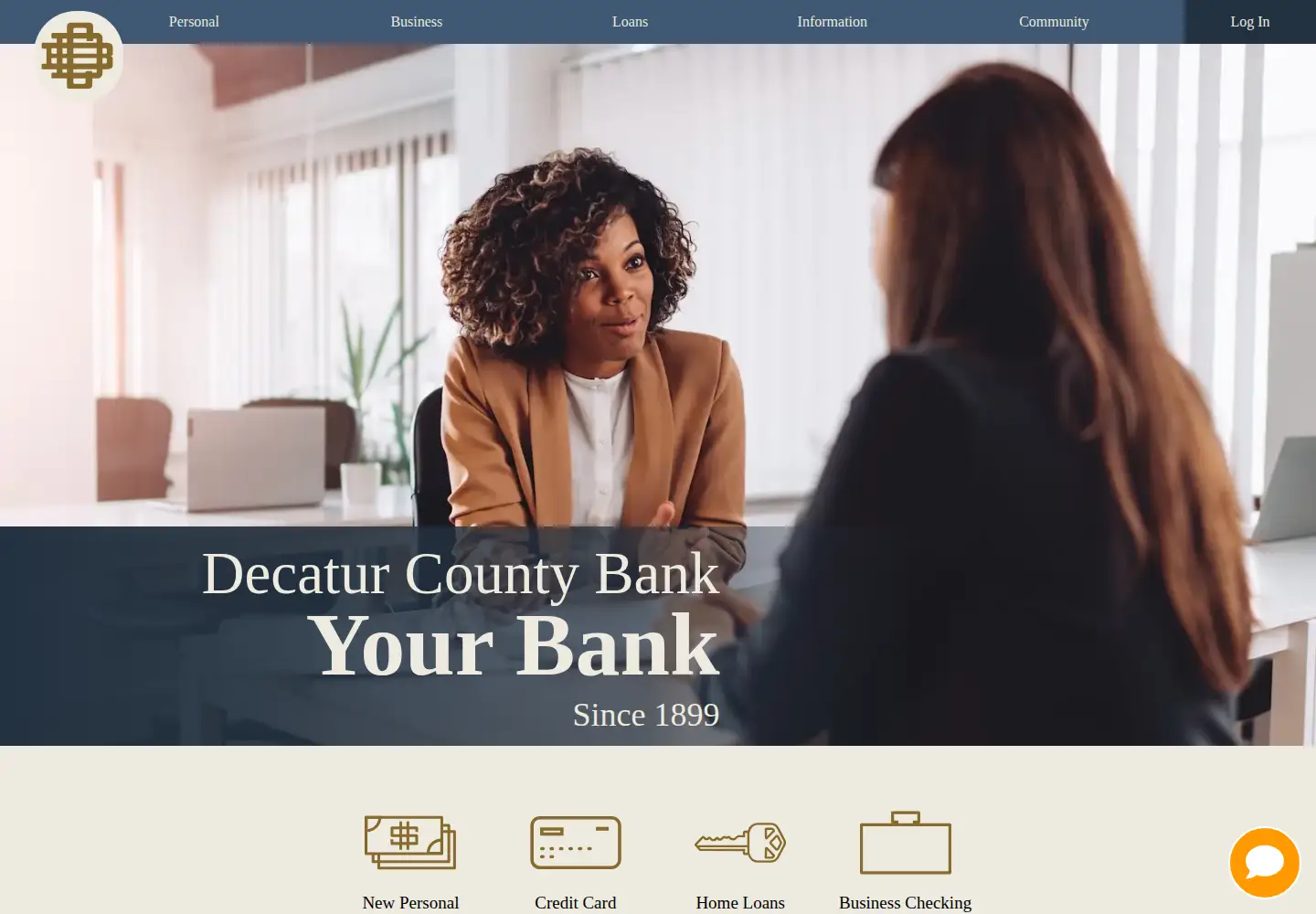 Screenshot of decaturcountybank.com