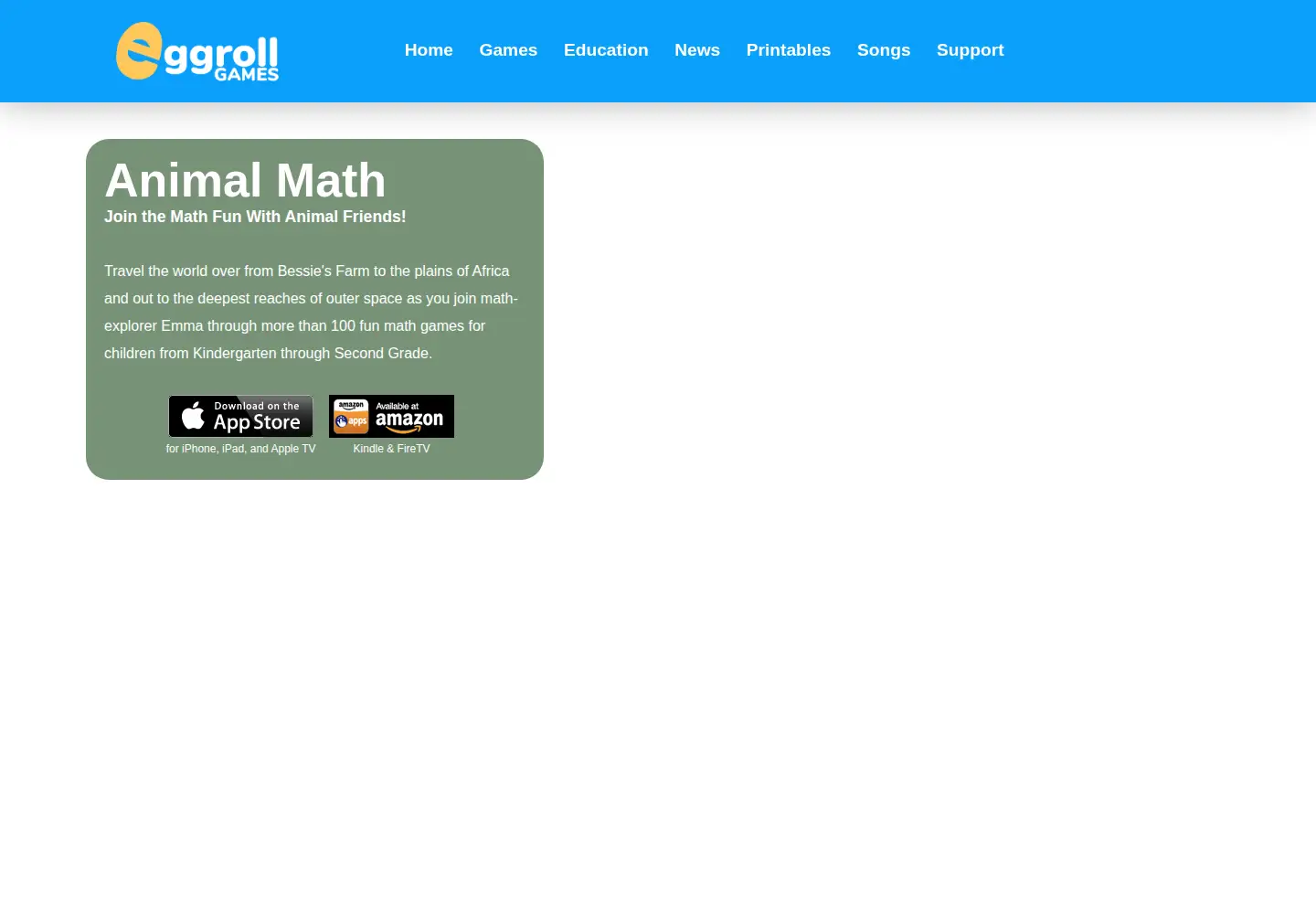 Screenshot of eggrollgames.com