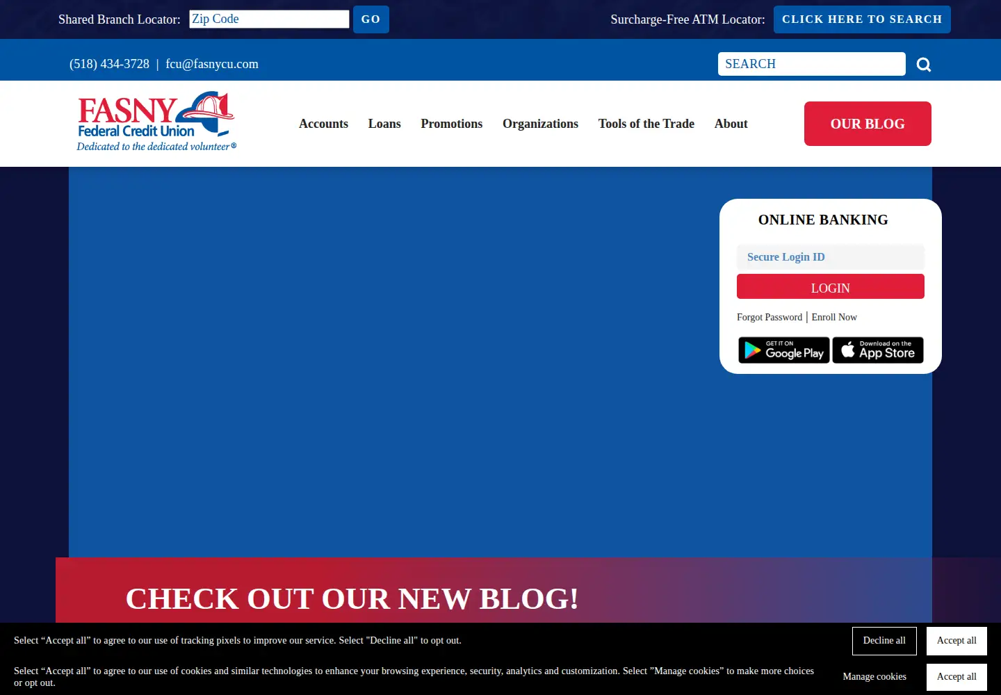 Captured homepage of fasnycu.com in the current scan