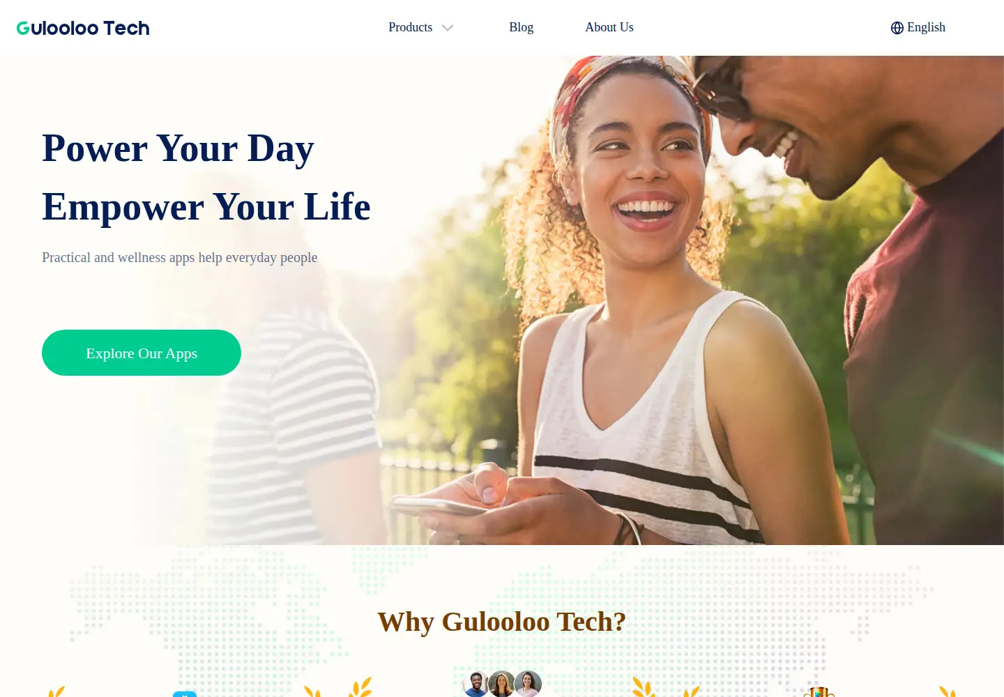 Screenshot of guloolootech.com