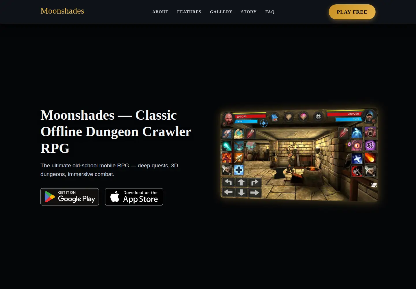 Screenshot of moonshadesgame.com