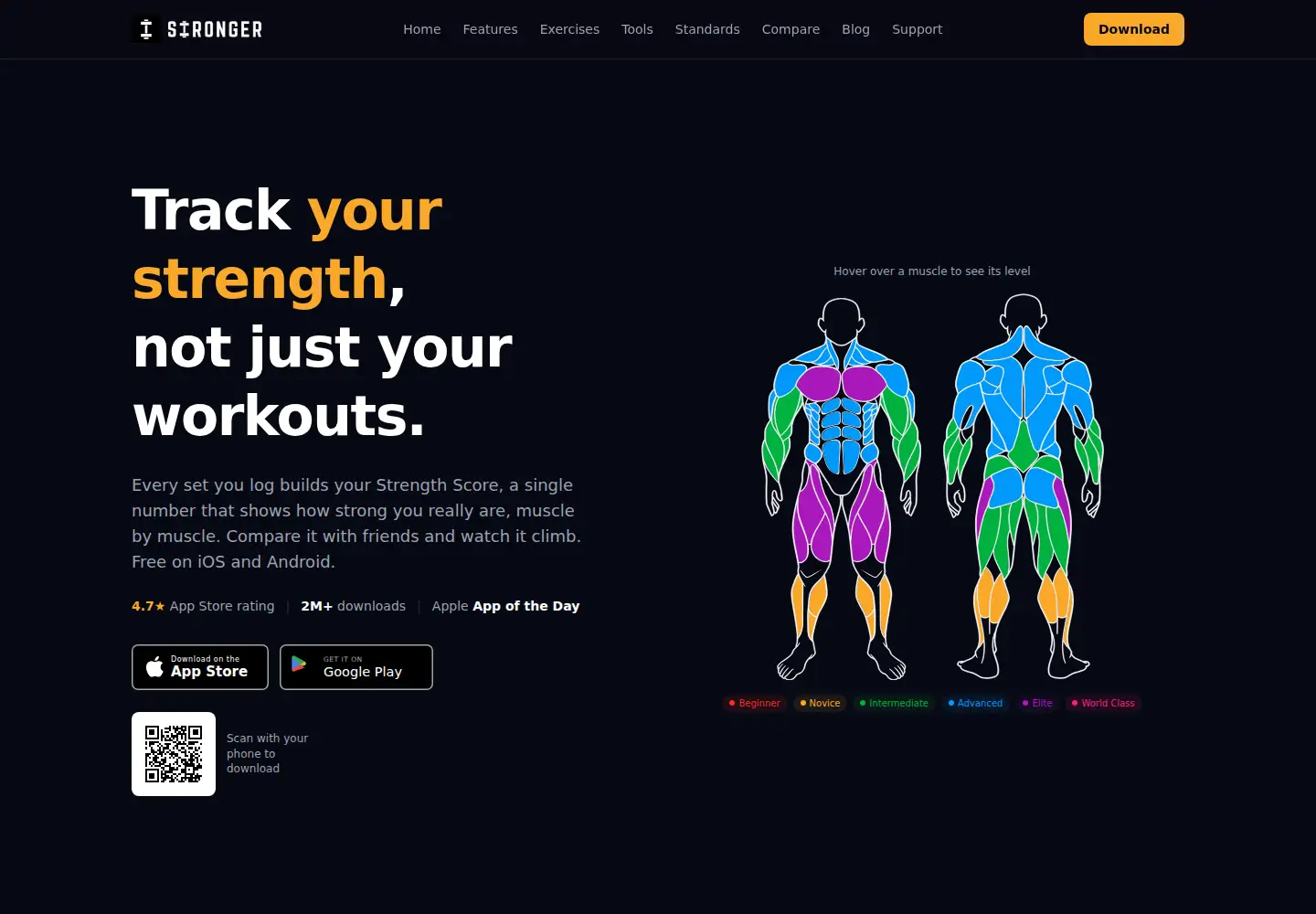 Screenshot of strongermobileapp.com