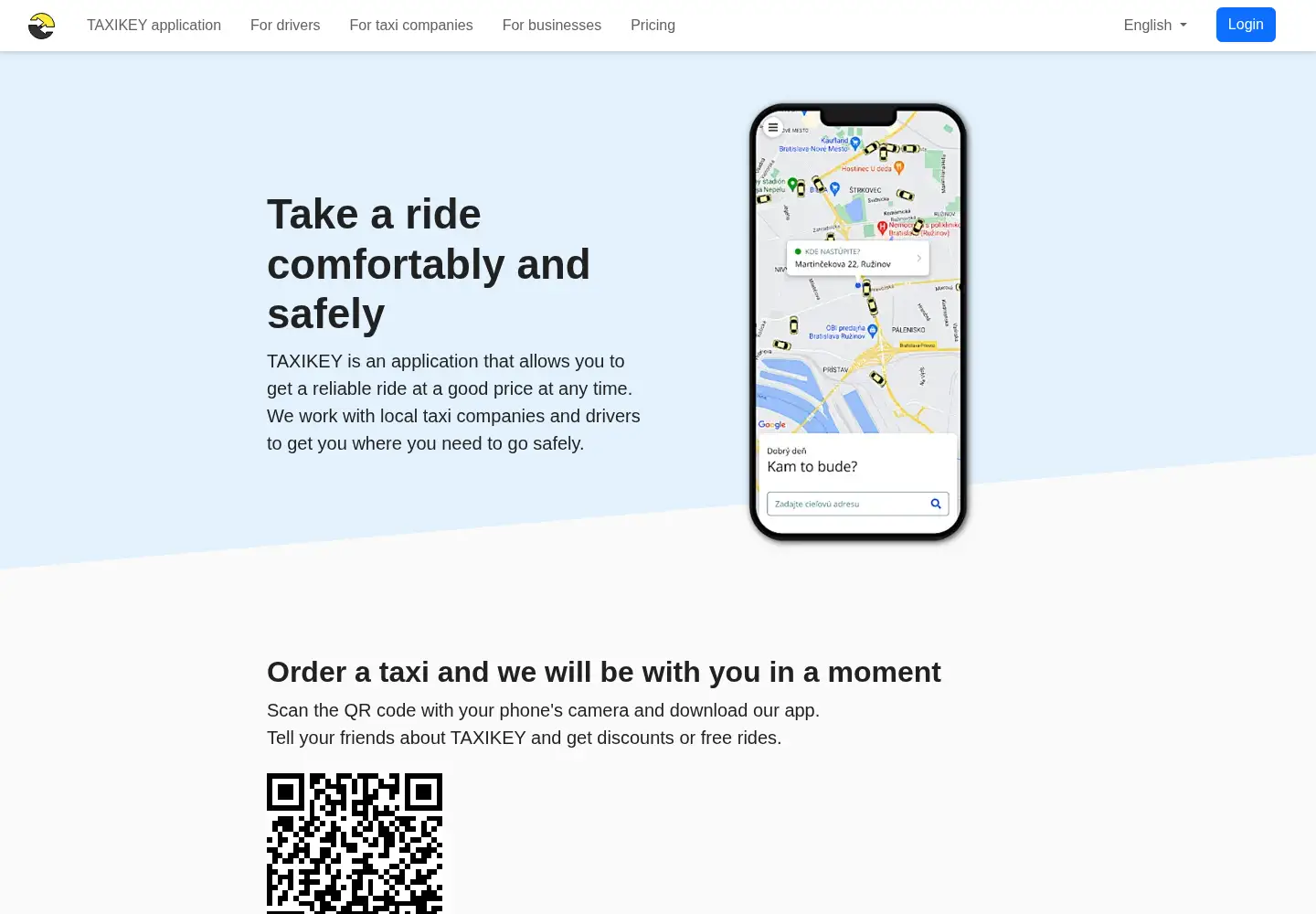 Screenshot of taxikey.com
