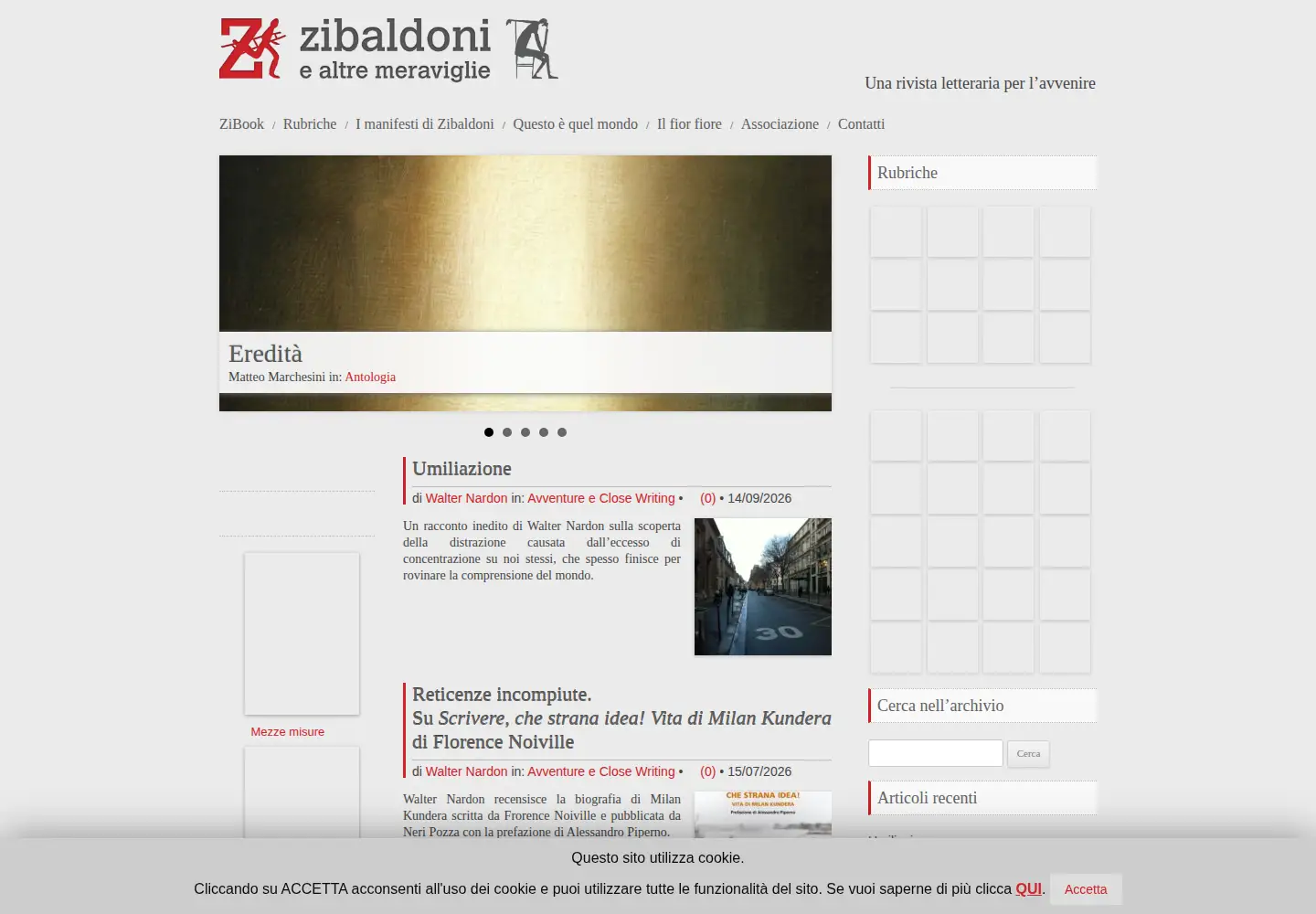 Screenshot of zibaldoni.it