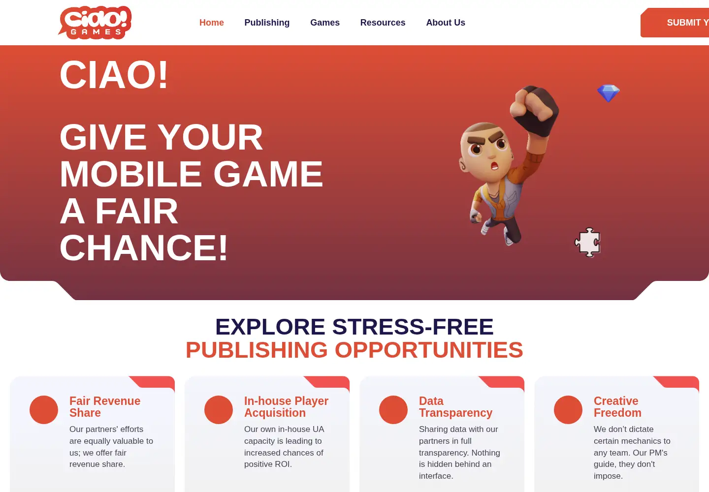 Screenshot of ciao.games
