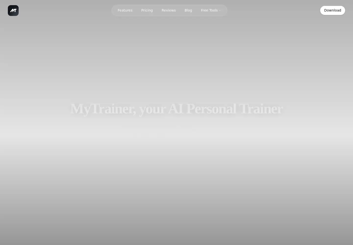 Captured homepage of mytrainerapp.io in the current scan