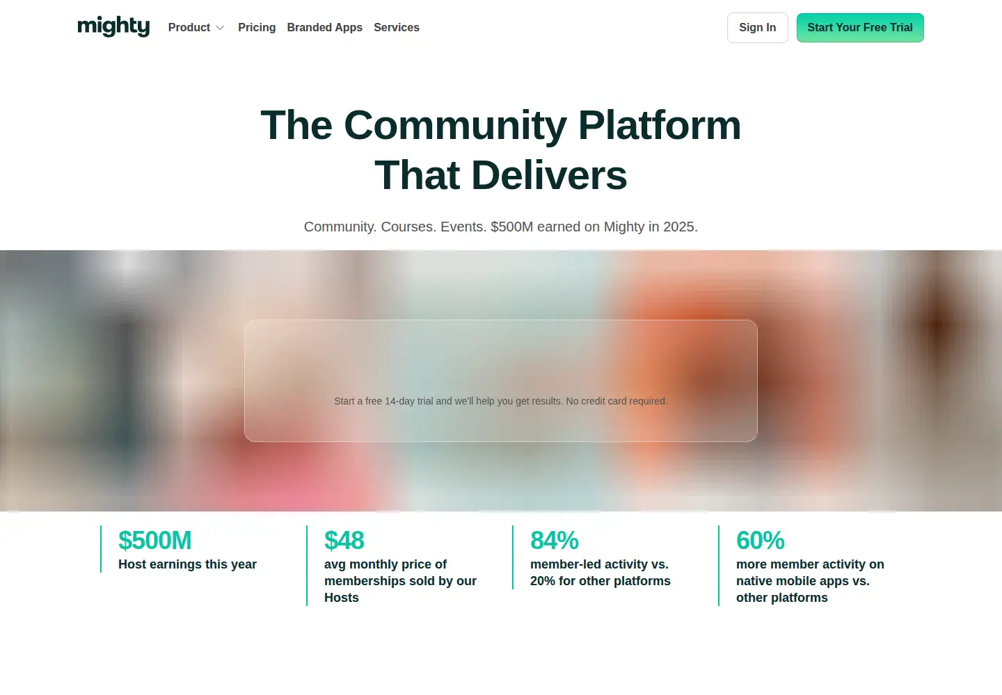 Screenshot of mightynetworks.com