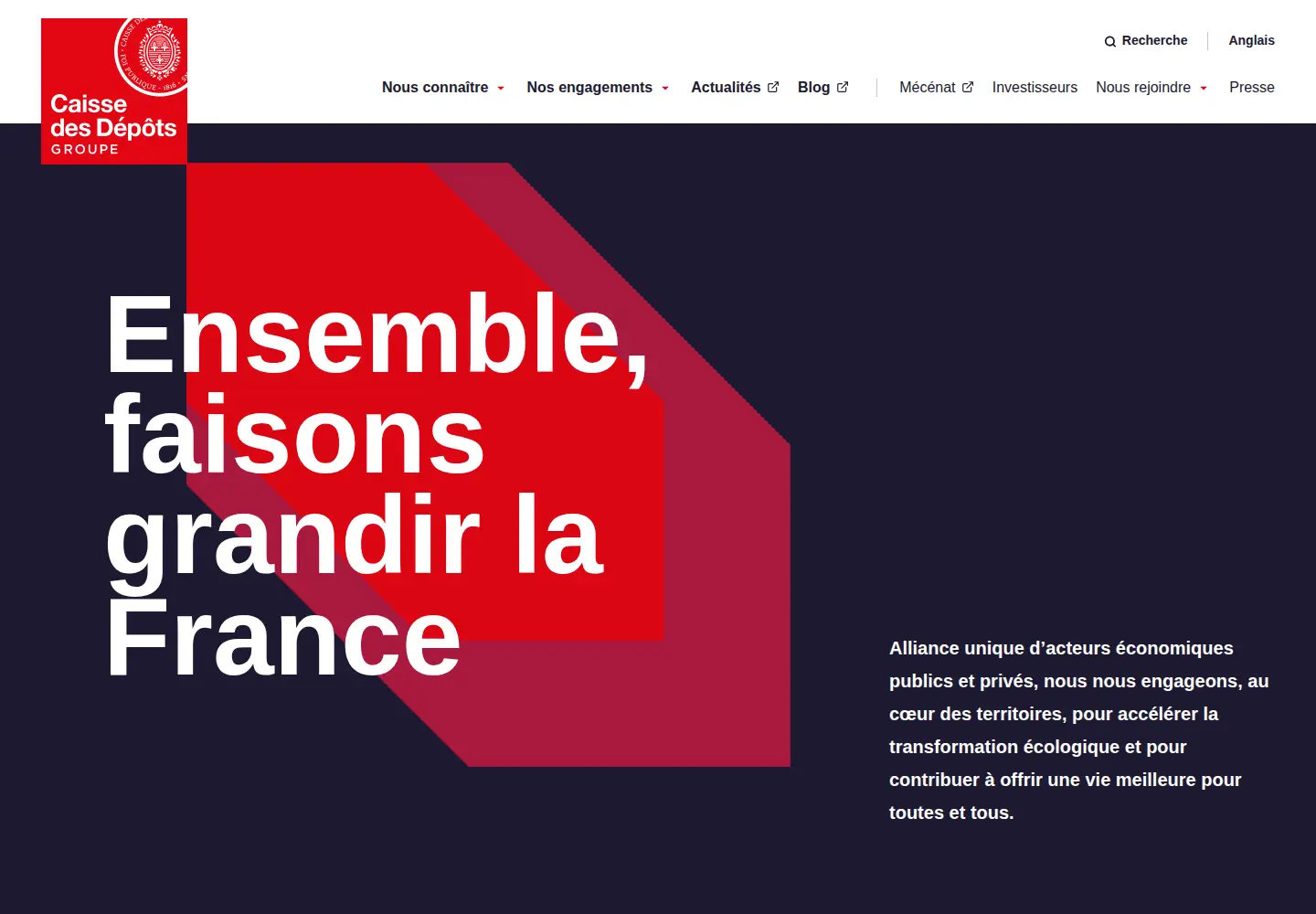 Screenshot of caissedesdepots.fr