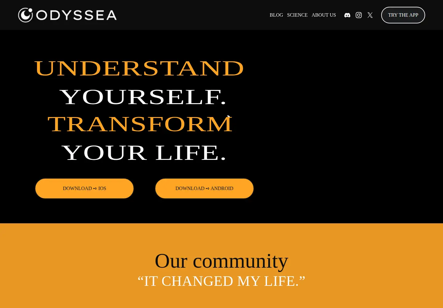 Screenshot of odyssea.ai