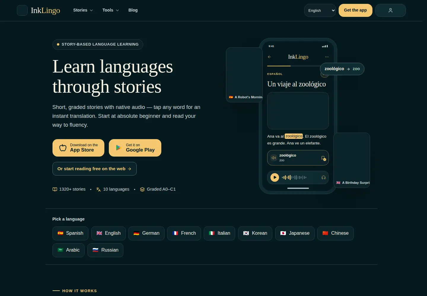Screenshot of inklingo.app