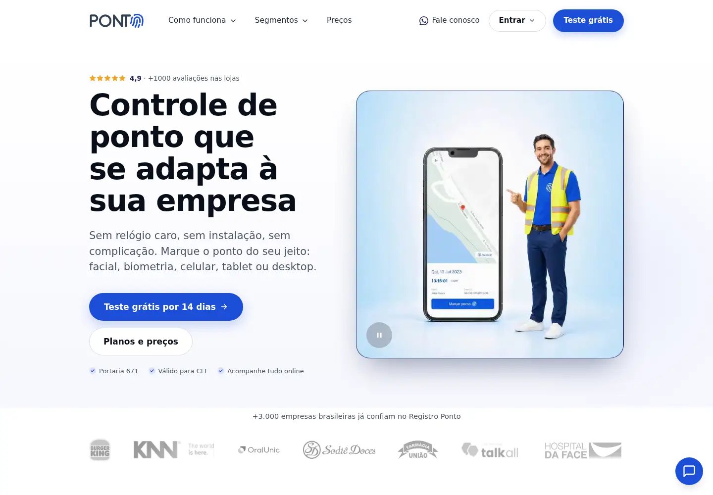 Screenshot of registroponto.com.br