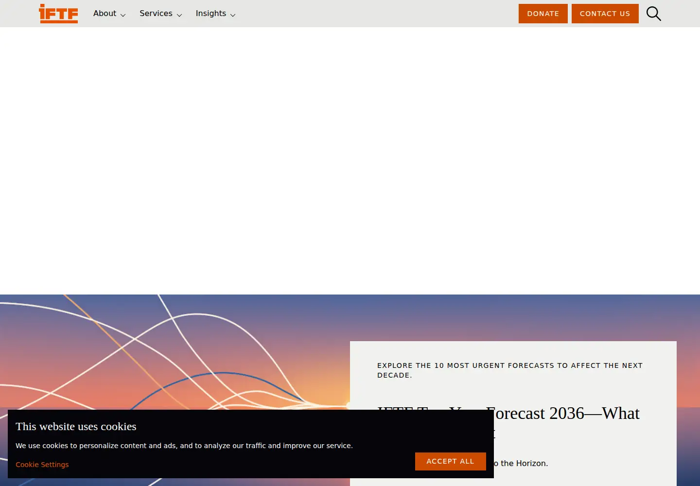 Screenshot of iftf.org