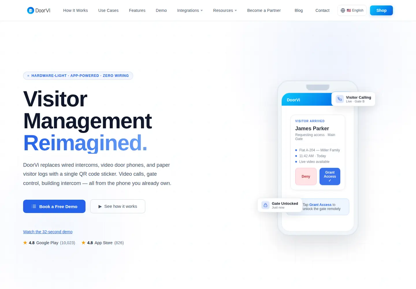 Screenshot of doorvi.co
