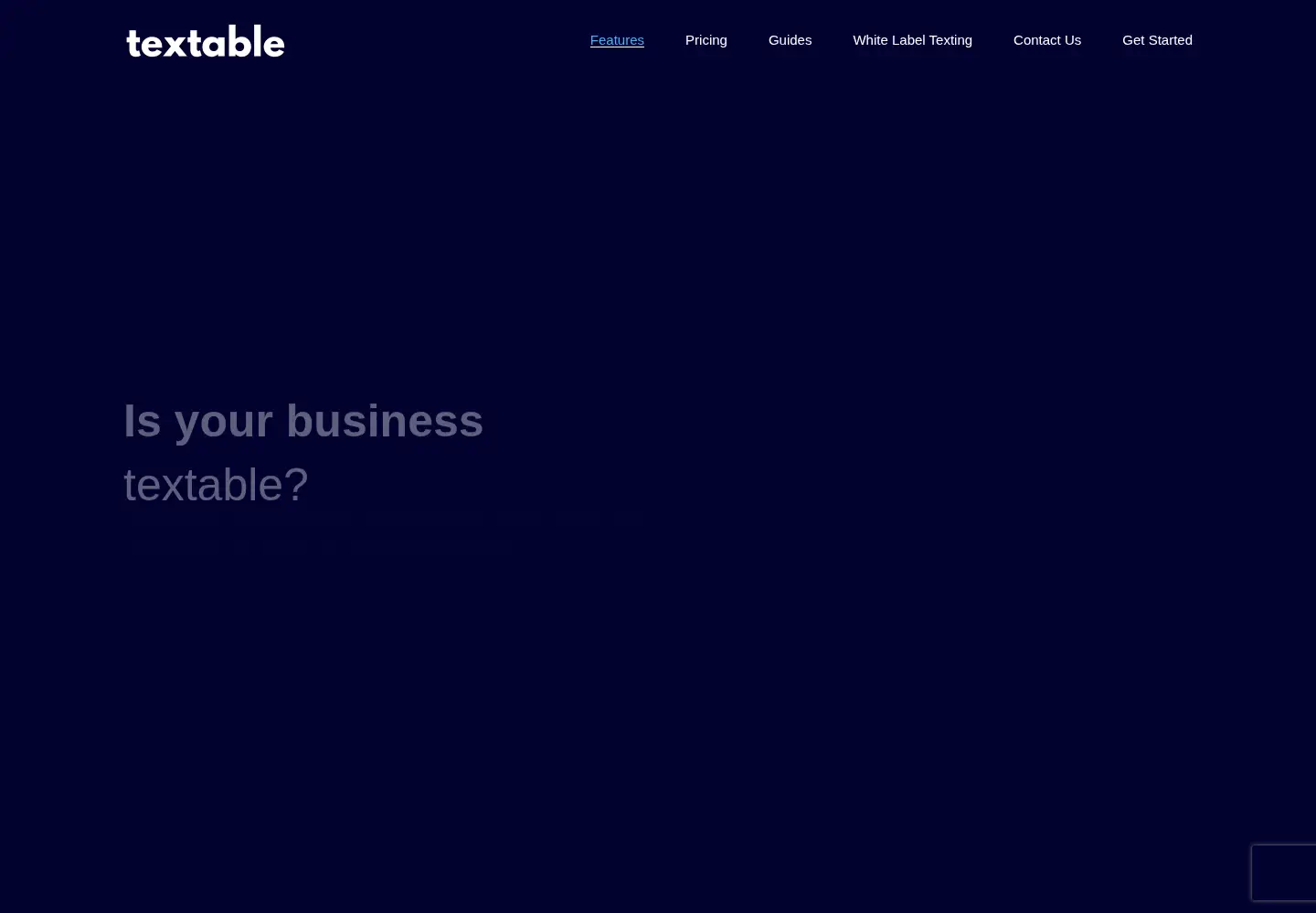 Captured homepage of textable.co in the current scan