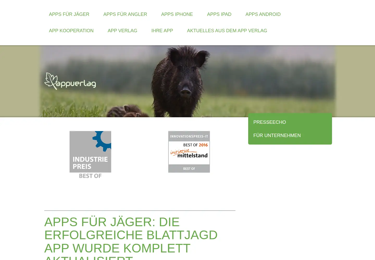 Screenshot of appverlag.com
