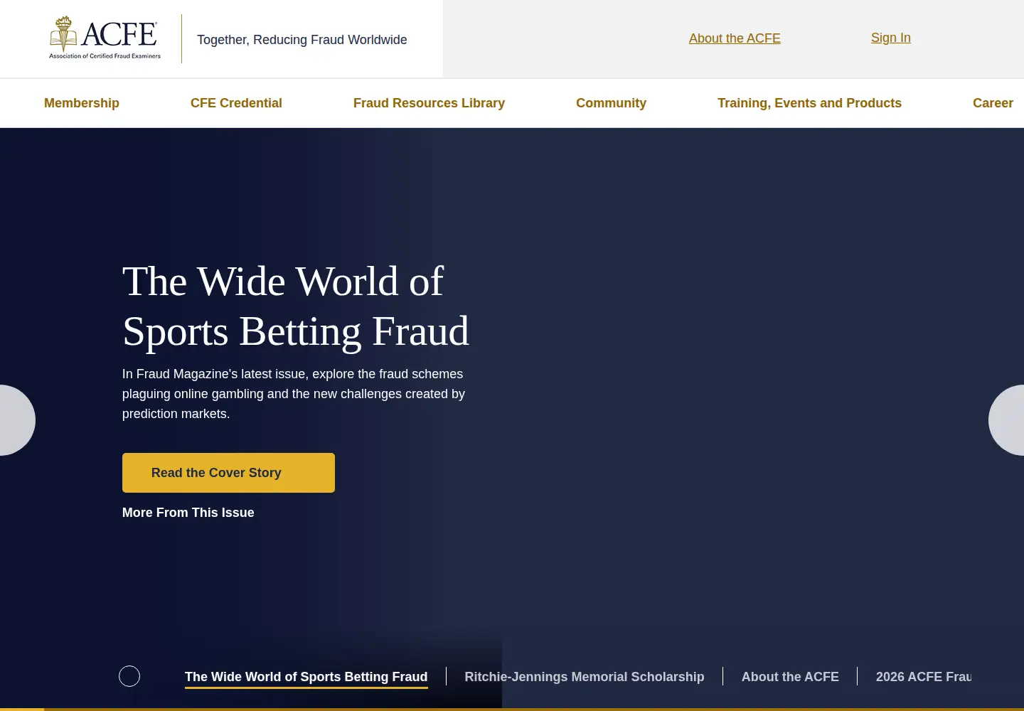 Screenshot of acfe.com