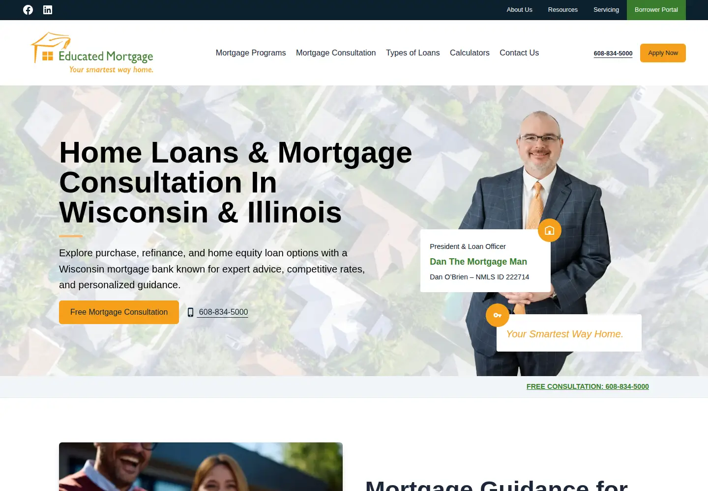 Screenshot of educatedmortgage.com